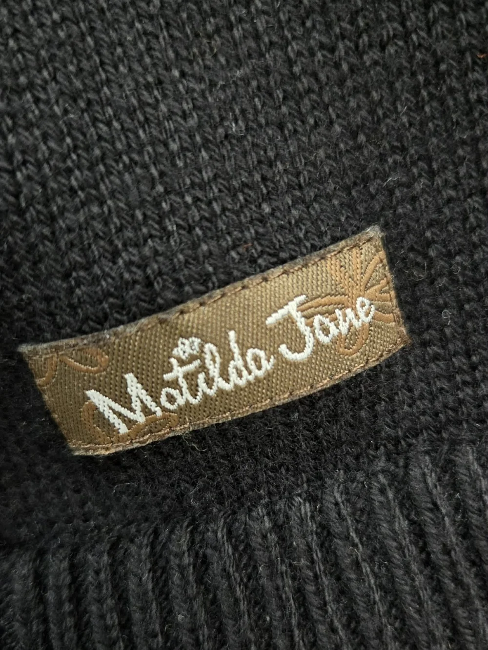 Matilda Jane | Black Lace Hem Open Front Cardigan | Size Large - Picture 3 of 4